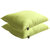 Lushomes Bright and Fluffy Lime Green Cushions (Size 12x12, 2 pcs.)