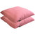 Lushomes Bright and Fluffy Pink Cushions (Size 12x12, 2 pcs.)