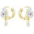 Waama Jewels Multi Cubic Zirconia Bali Earring for women and girl Festive Earring Gift For Wife