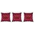 Lushomes Maroon Direct Filled with Button Set of 3 Velvet Cushions (12x12)