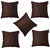 Lushomes Brown Dupion Silk Cushion Covers (Pack of 5)
