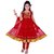 Sarrah Girls Red Churidar Set (Size: 22)