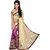 Neeta Purple Embroidered Net fashion saree with blouse piece