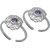 Abhooshan Trendy Cubic Zirconia Toe Rings in 92.5 Sterling Silver