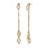 Jazz Jewellery Gold Plated Long Chain and Diamond Studded Earrings