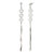 Jazz Jewellery Silver Plated Long Chain and Diamond Studded Earrings