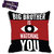 meSleep Big Brother Raksha Bandhan Cushion Cover (With Filling - 16x16 Inches)  With Chocolates