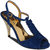 Flora Suede Blue Stiletto Sandal