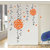Wall Dreams Pleasing Orange Butterflies In Flower Shape Bunch On Hanging VinesWall Stickers (50cmX70cm)