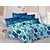 Valtellina Blue  Natural Design Herbal Cotton Double Bedsheet with 2 CONTRAST Pillow Cover-Best TC-175