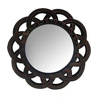 Desi Karigar Wooden MDF Decorative Hand Carved Wall Mirror
