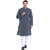 EVEN Blue Cotton Striped Short Kurta with Mandarin Collar for Men