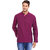 EVEN Purple Cotton Plain Short Kurta with Mandarin Collar for Men