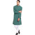 EVEN Green Cotton Checks Short Kurta with Mandarin Collar for Men