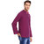 EVEN Purple Cotton Plain Short Kurta with Mandarin Collar for Men
