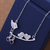 Fashion party jewelry silver bird pendant necklace with crystal