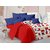 Valtellina Red  Checkered Design Super Soft Feeling Double Bedsheet with 2 CONTRAST Pillow Cover-Best TC-175