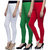 Laabha Women Multicolour Cotton Lycra Churidar Leggings Combo (Pack 3)