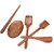Onlineshoppee Wooden Handmade Serving and Cooking Spoon Set Pack of 5