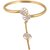 NNITS Gold and White Base Metal Bracelet for Women (ADBR0221190)