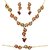 Kriaa Alloy Maroon  Green Ethnic Necklace Set With Bracelets  -1100830