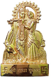 Brass Metal Handmade Radha Krishna Statue