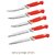 Amiraj Combo Of Plastic Juicer & Soft Grip Knife Set Of 5 - 02 Multicolor By sanghohub