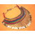 Tibettan Handmade Tribal Fabric  Metal Beautiful Golden Necklace Jewel NEK011