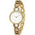 Sale Funda Stylish Golden Analog White Dial Womens Wrist Watch CWW0011
