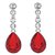 Flaming Red Austrian Crystal Drops Earring