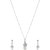 World of Silver Silver-White 92.5 Sterling Silver Pendant Set for Women