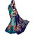S V Inc Blue Art Silk Printed Saree With Blouse