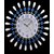 Wallace 213Metal-Glass Crystal Designer Analog 48 cm Dia Wall Clock(White, With Glass)
