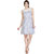 Add to style Blue and White Printed Sleeveless Viscose Dress