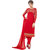 Khushali Presents Embroidered Georgette Dress Material(Red)