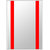 Snb Designer Mirror Glass Red Colour 21X15 Inches