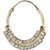 Biyu Latest Design Chandbali Cubic Zirconia Gold Plated Zinc Alloy Earring
