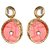 Kriaa Alloy Pink Ethnic Danglers Earrings - 1305444