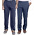 IndiStar Mens Formal Trousers with Mens Premium Cotton Lower with 1 Zipper Pocket and 1 Open Pocket pack of -2