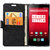 Premium Quality OnePlus One PU Leather Wallet Stand Protective Flip Cover Case - Black