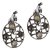 Urthn Alloy Silver Floral Stud Earrings - 1306526