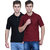 Authentic Blackburne Inc Solid Mens Polo T-Shirt Pack of 2 (Black,Maroon)