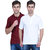 Artistic Blackburne Inc Solid Mens Polo T-Shirt Pack of 2 (White,Maroon)