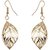 9blings Antique Filgree Work Crystal Gold Plated Zinc Alloy Earring