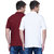 Artistic Blackburne Inc Solid Mens Polo T-Shirt Pack of 2 (White,Maroon)