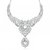Vidhi Jewels Glistening Rhodium Plated Diamond Necklace Set - VNK123R