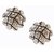 Urthn Alloy Silver Floral Stud Earrings - 1306627