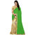 BuyOnn Women's Saree Georgette Embroidered With Unstiched Blouse (GreenFree SizeCombo of 1)