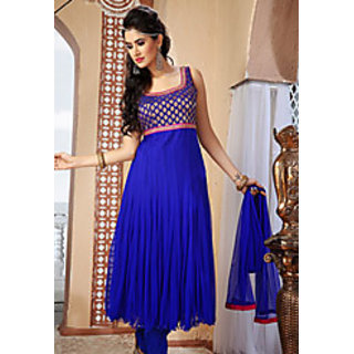 blue anarkali dress online shopping