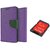 REDMI NOTE 2 WALLET FLIP CASE COVER(PURPLE) With SD CARD ADAPTER